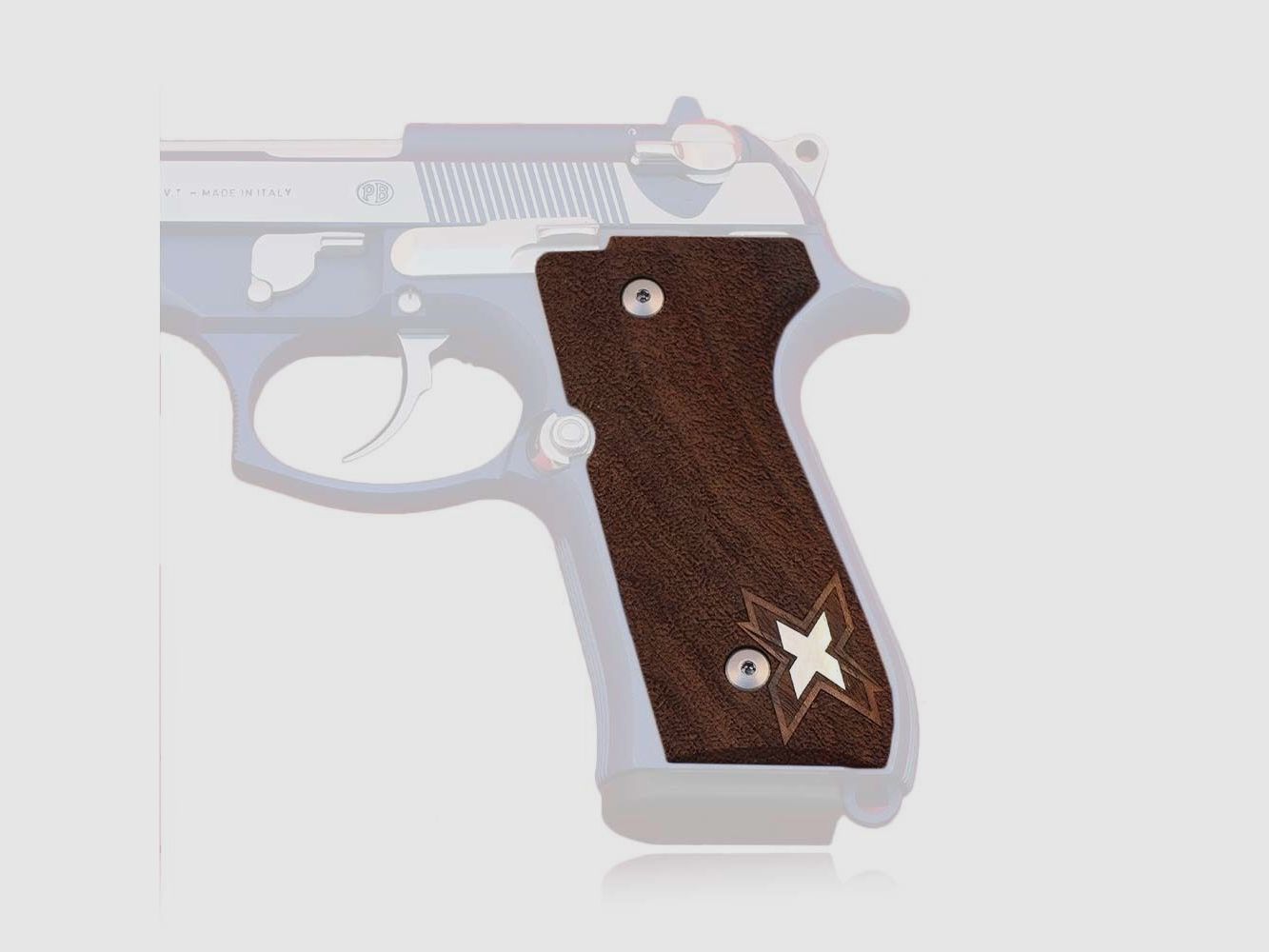 KSD Grips Griff Walnuss X Performance Beretta 92FS Silver Logo