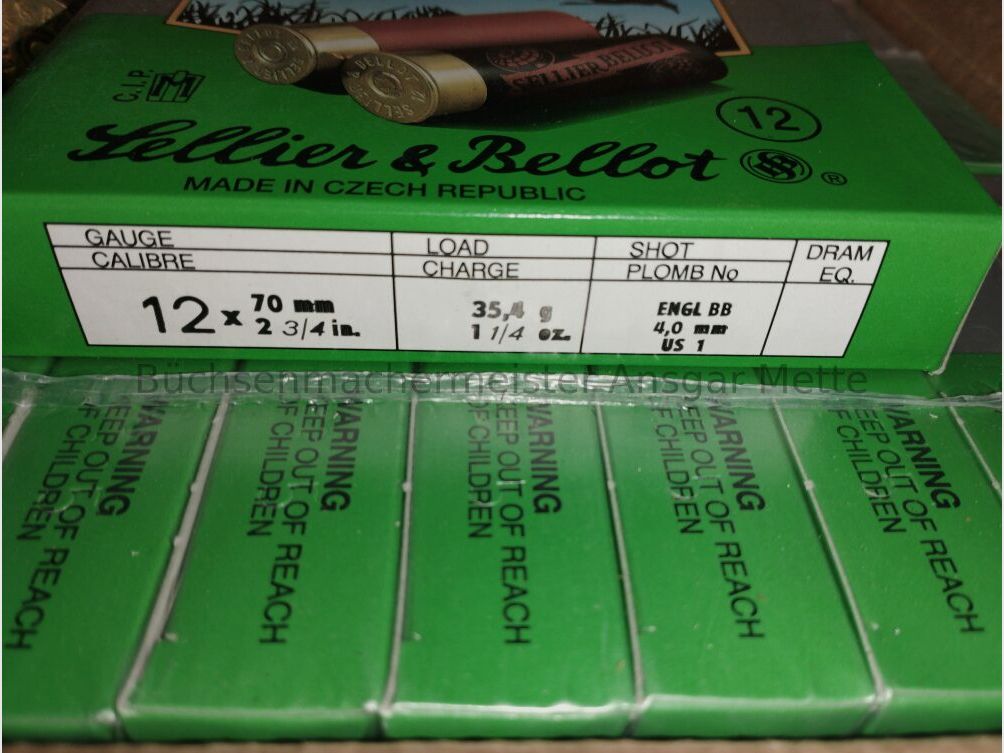 Sellier y Bellot S&B 12/70 4mm 35,4g 190 disparos 12/70 4mm 35,4g 190 disparos