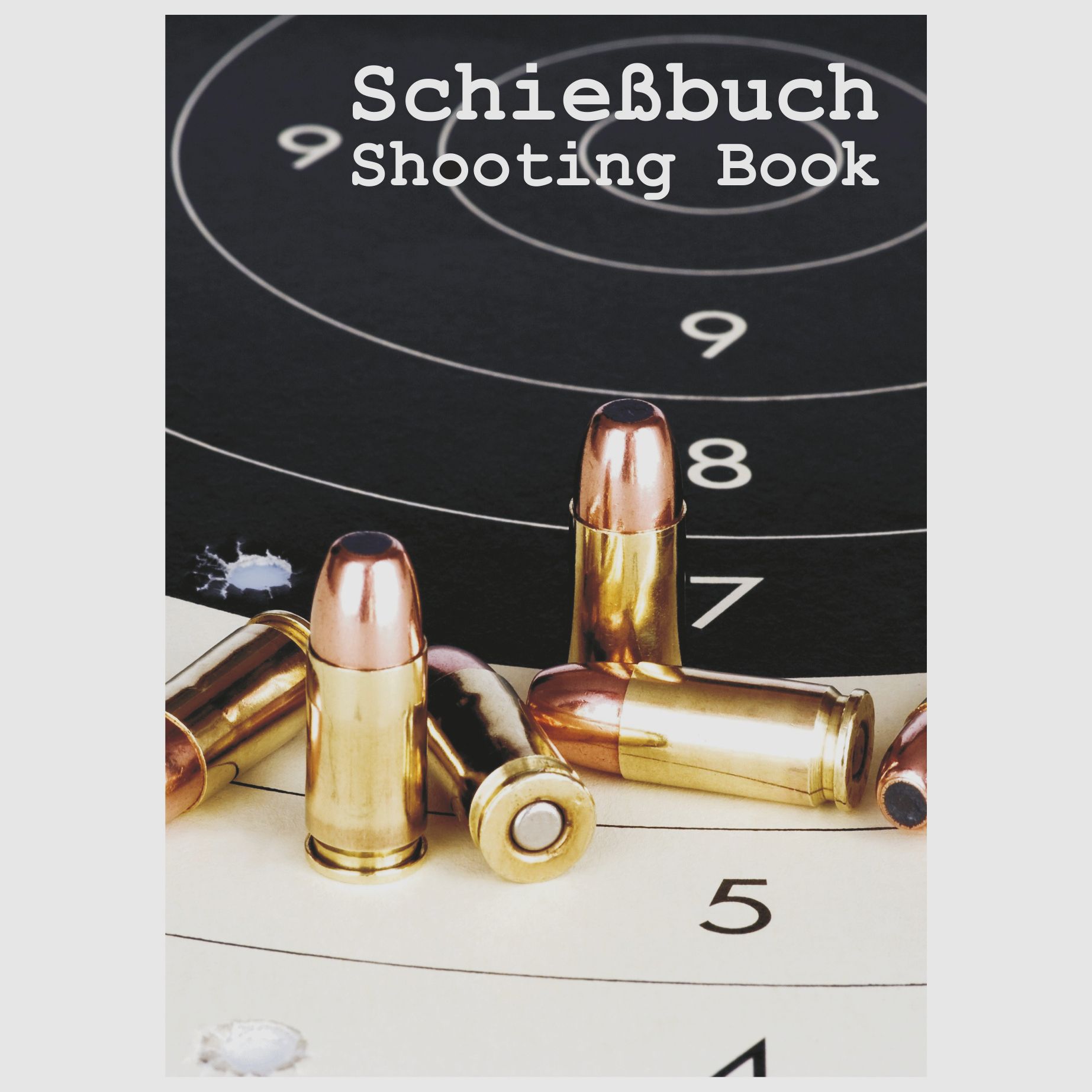 Shooting book for sports shooters motif bullet