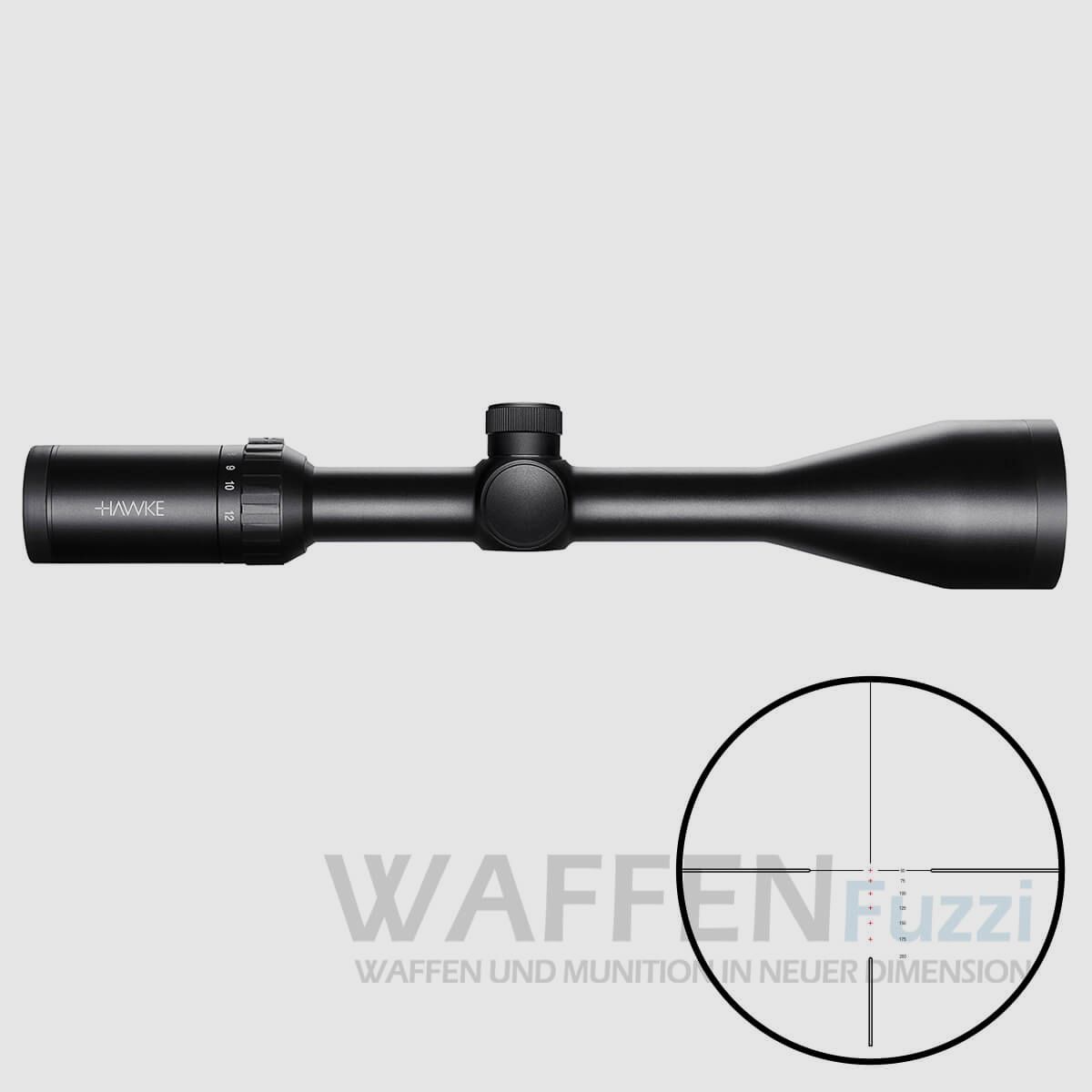 Hawke Vantage 4-12x50 MIL DOT IR scope for Rimfire .22 Subsonic