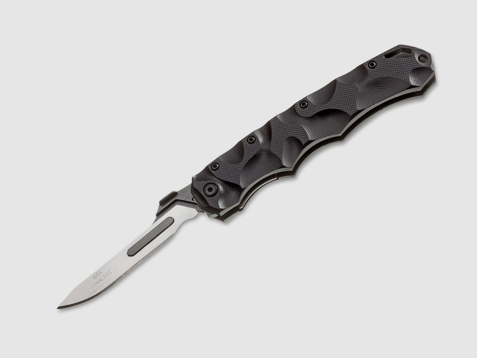 Taschenmesser Piranta 60A Stag Black Skalpell Wechselklinge