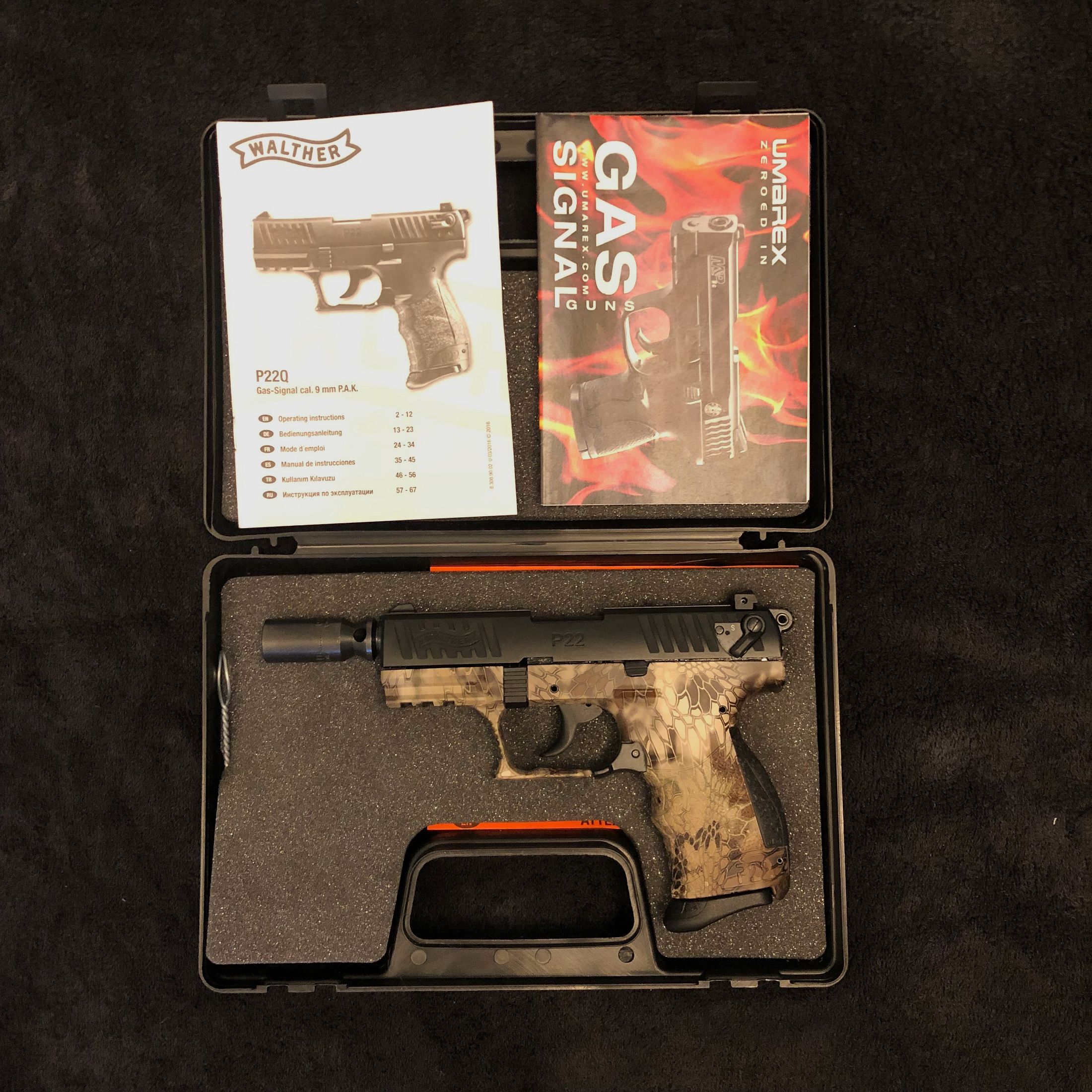 Walther P22Q kryptek/Camouflage 9mm Pak