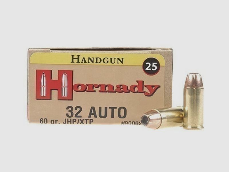 Hornady Custom .32 ACP 60GR XTP 25 cartridges
