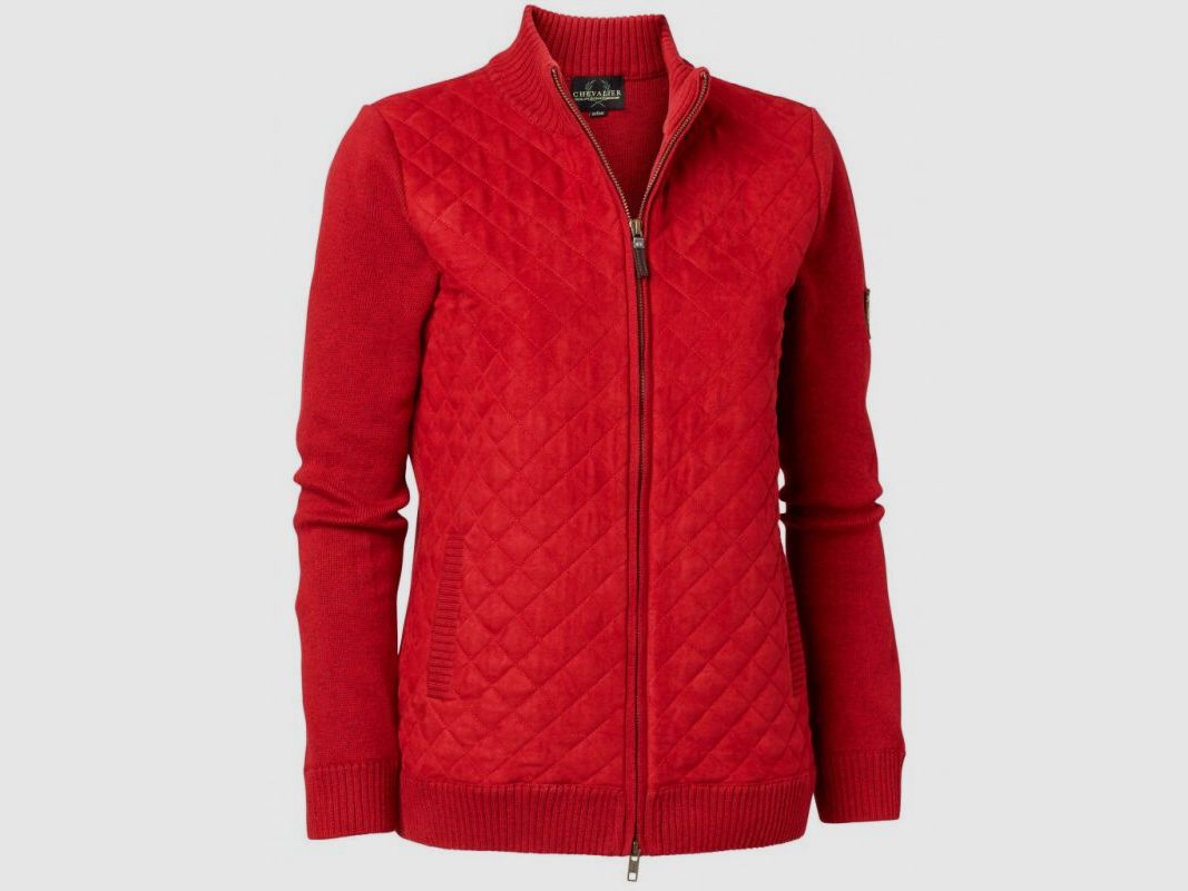 Chevalier Damen Cardigan Grace Quilt Rot L