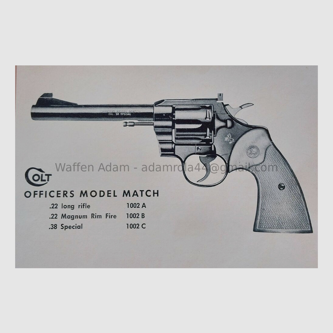 Colt Modelo 1002A - Officer's Match