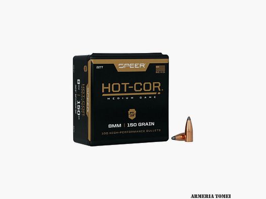 WIEDERLADUNGSGESCHOSSE – SPEER – HOT-COR 8MM | 150GR .323″ SPITZER SP (100ST)