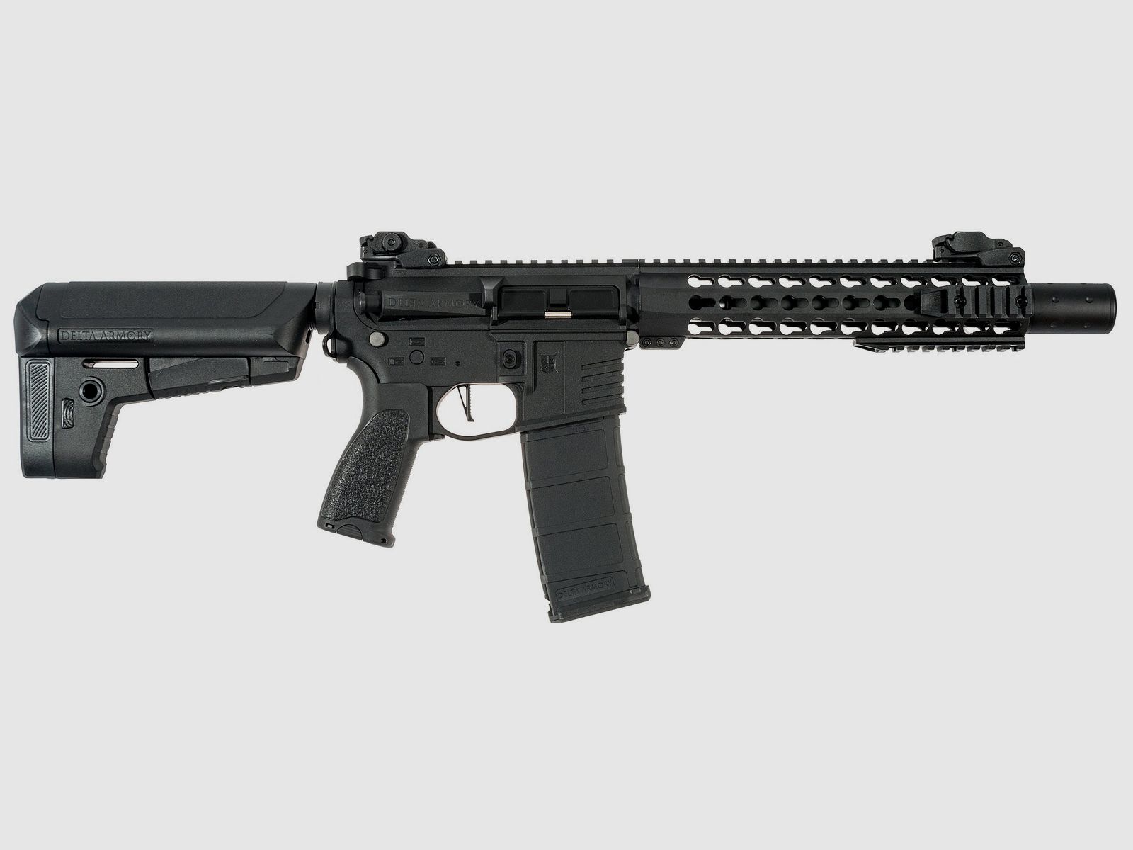 AR15 KeyMod 10 Zoll PREDATOR CHARLIE Schwarz S-AEG Softair Gewehr Frei ab 18 Jahren | Delta Armory