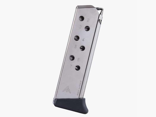 WALTHER PPK/S 7rd Nickel Magazine .380ACP Finger Rest Floorplate