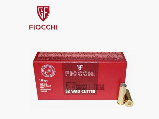 50 nabojów FIOCCHI Kal. 38sp 148Gr Lwc