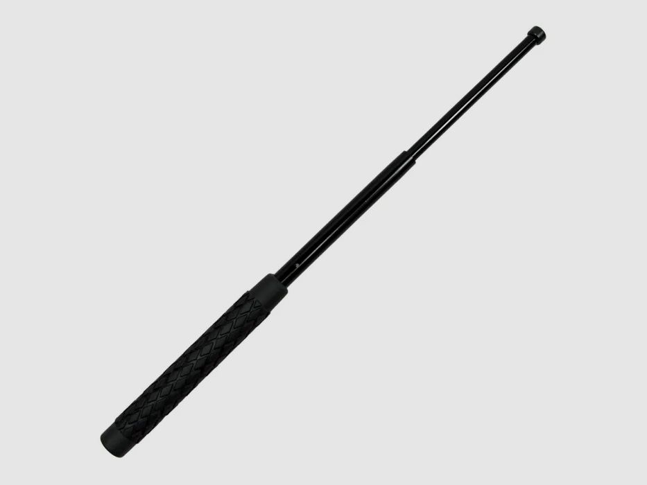 Teleskop Schlagstock 20,5/53cm, Schwarz + Gürtelholster