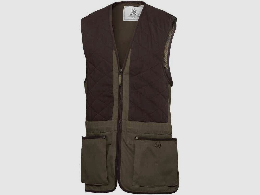 Beretta Shooting Vest Trap Cotton Vest Grn Brown XXS