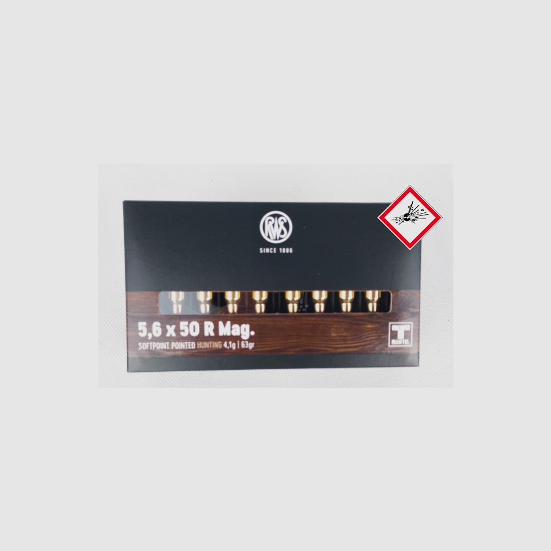RWS deelmantel jachtpatroon kal. 5,6X50 R Mag 63grs