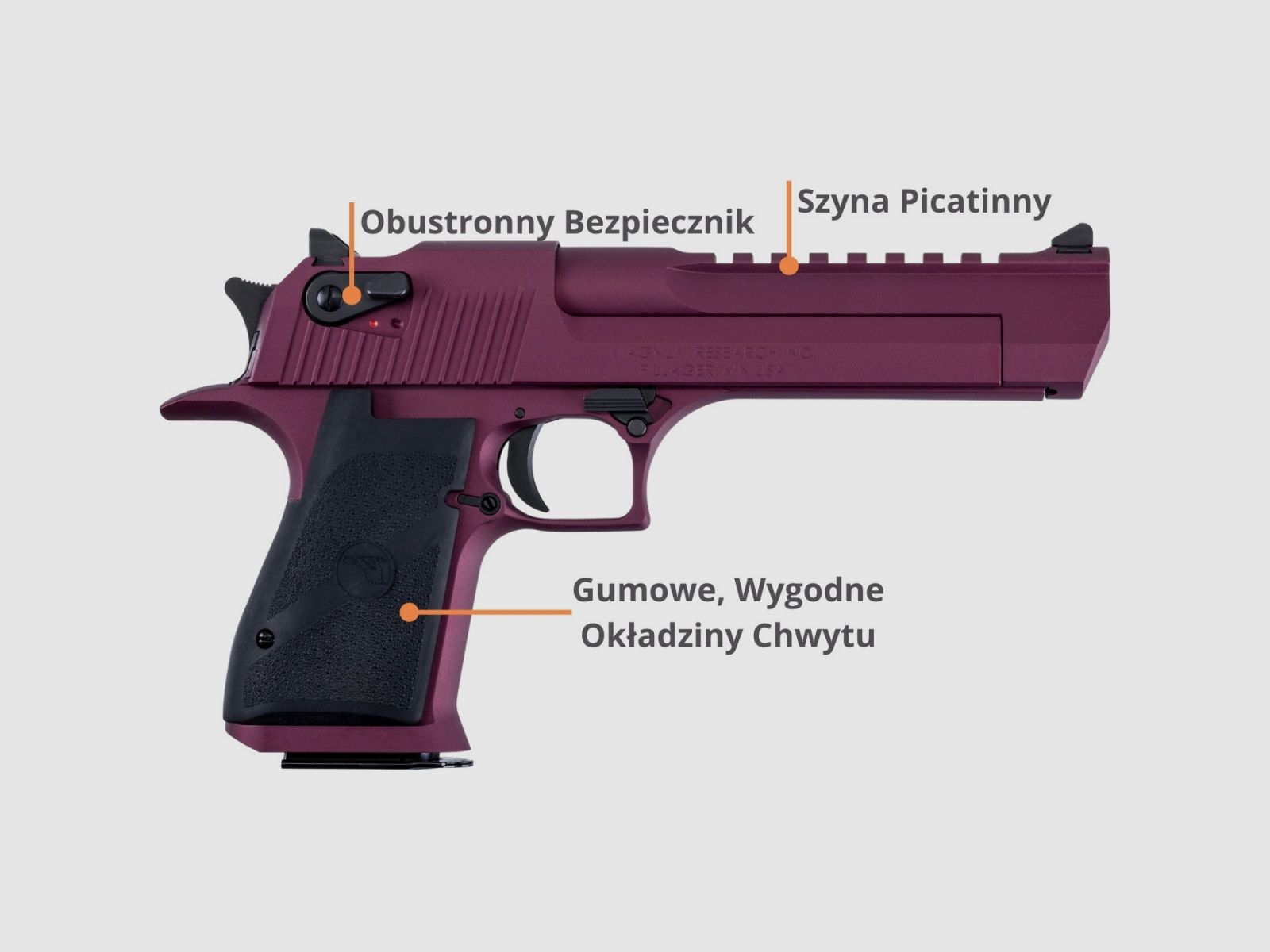 Desert Eagle XIX 6'' Black Cherry .44Magnum (DE44BKC), zdjęcie 8 z 10
