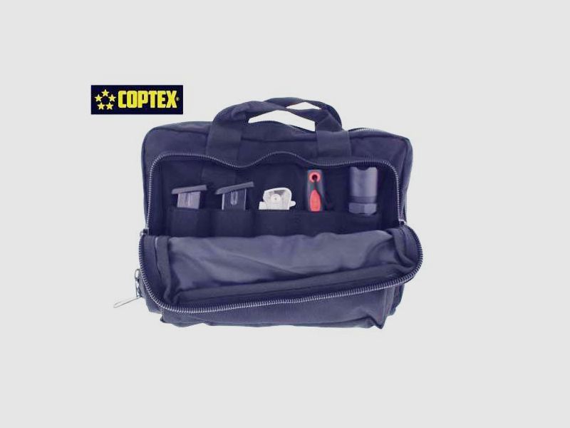 COPTEX étui pour armes de poing, Cordura, pour 2 armes de poing + accessoires, 32x24cm COPTEX OD-GREEN, image 4 sur 4