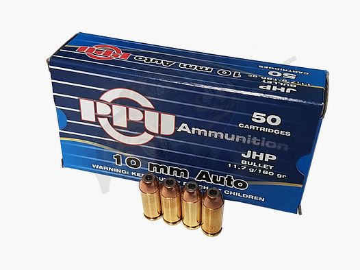 Patronen 10mm Auto JHP 180 Grain - PPU priv partizan