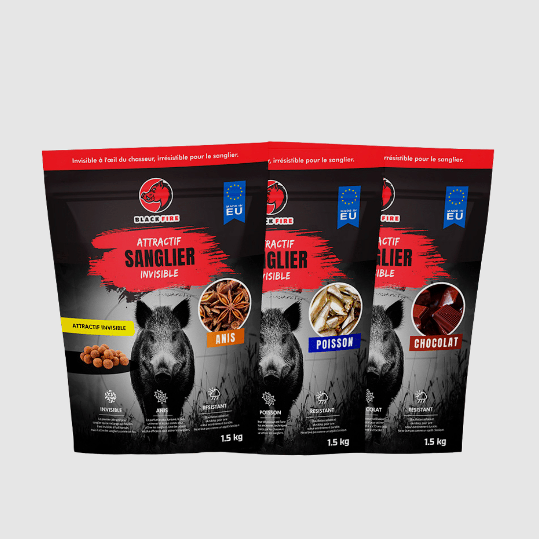 Bolsa de aroma 1,5 kg Invisible Black Fire, imagen 1 de 4