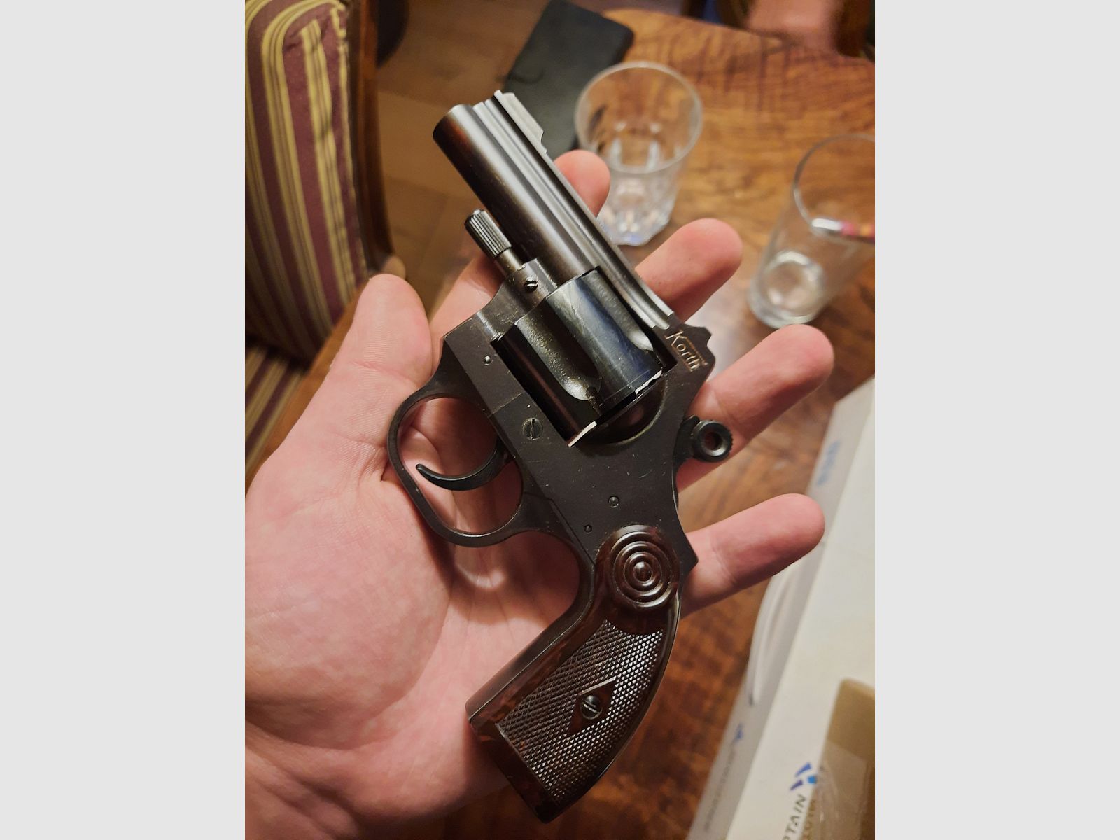 Blank firing / gas revolver Willi Korth, .380 R, very rare collector's item