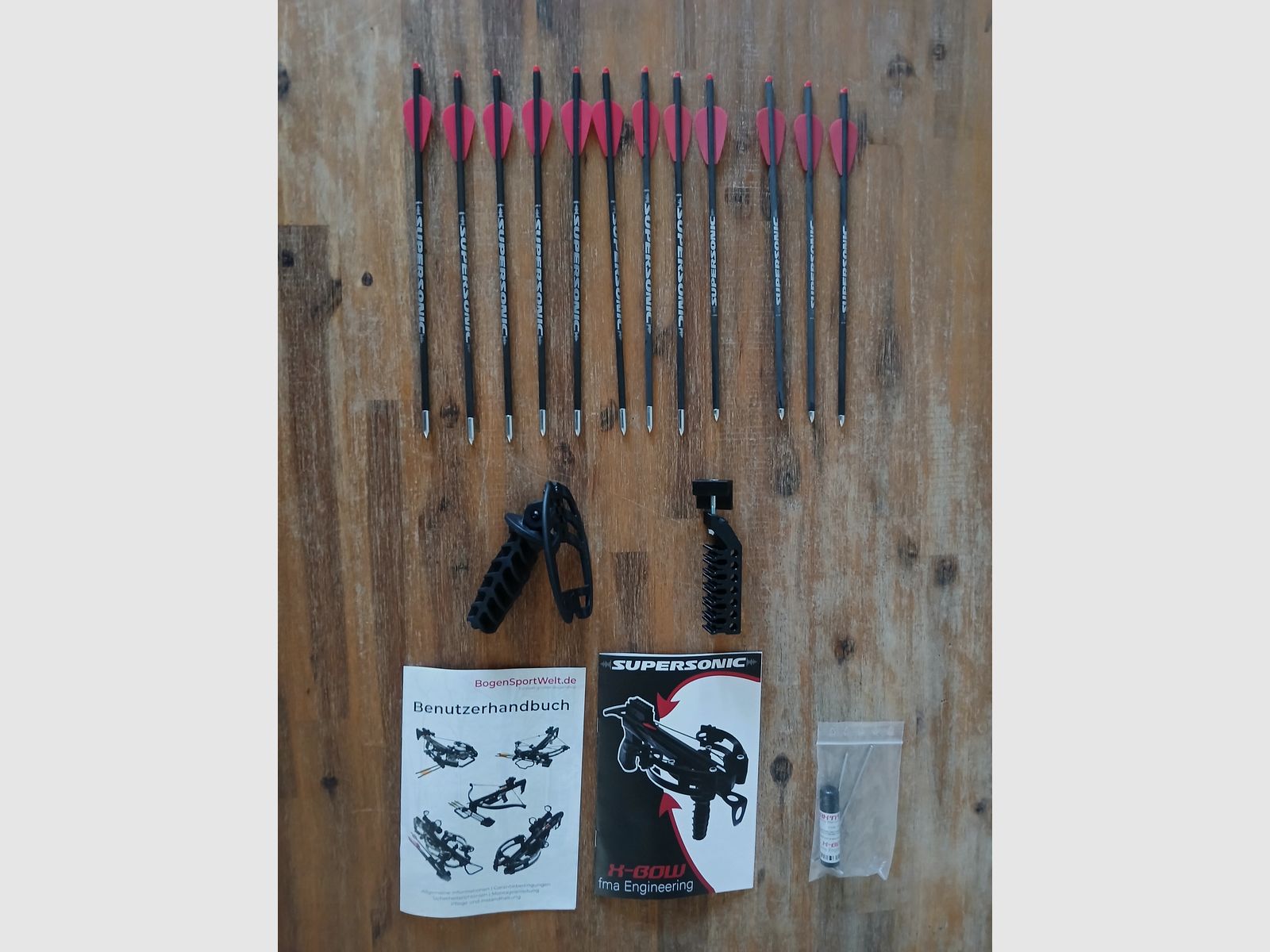 X-BOW FMA Supersonic - 120 lbs / 330 fps - ballesta de pistola incl. Red Dot y tornillos con Steambow scope 4x32