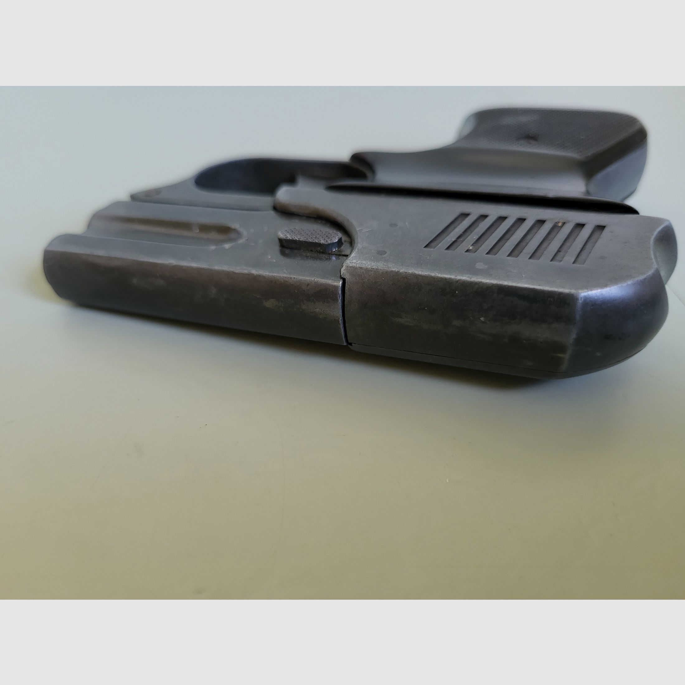 Coleccionista Pistola de gas Original EM - GE Gerstenberger & Co - Doble cañón - Derringer - Años 1950