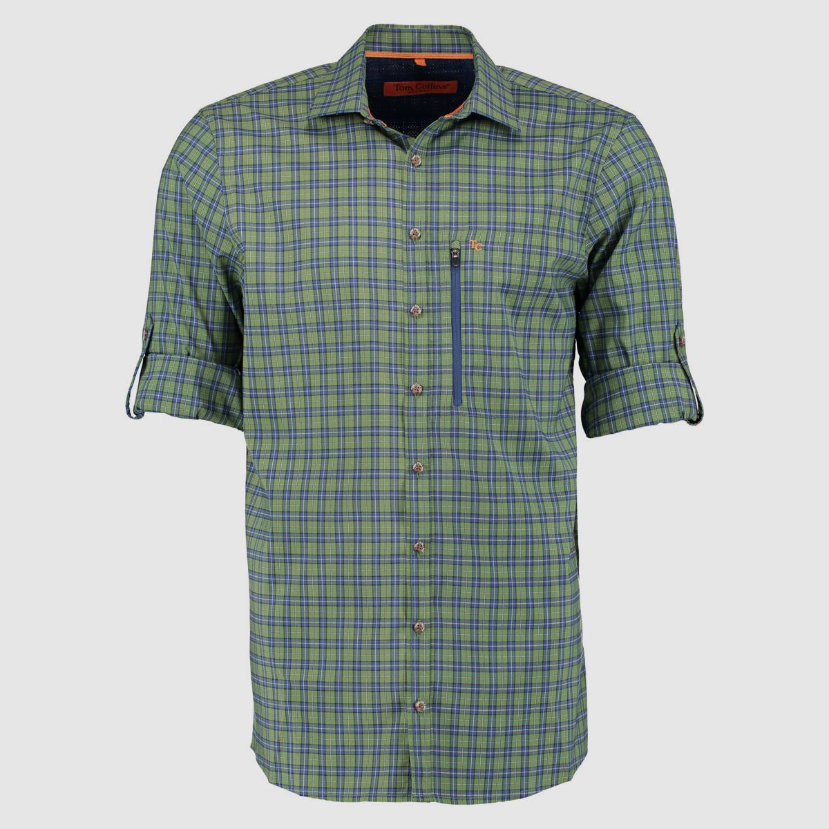 Orbis Textil Herrenhemd 1/1 Arm Regular Fit Haifischkragen Heugrün - 37/38