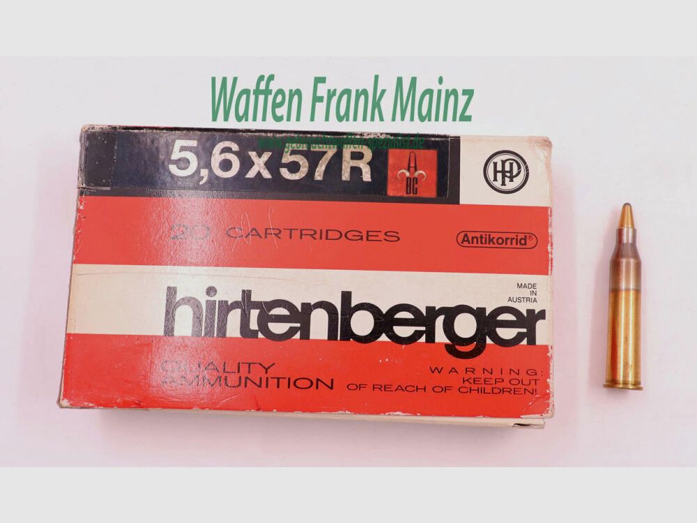 Hirtenberger / Austria rifle cartridges 5.6x57R