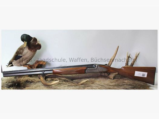 Kettner Bockdoppelflinte mit langen Seitenplatten und englischer Schäftung 16/70