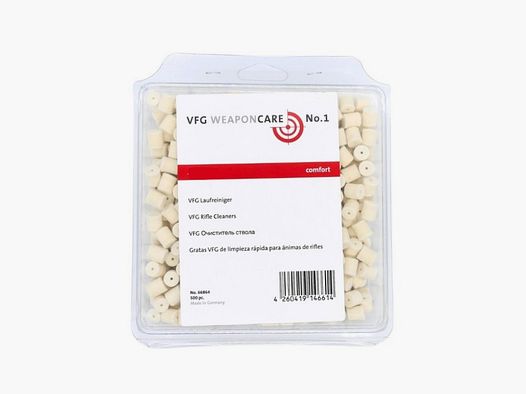 VFG Pulitore per canne Comfort / 500 pz Accessori per la pulizia da 8mm per armi