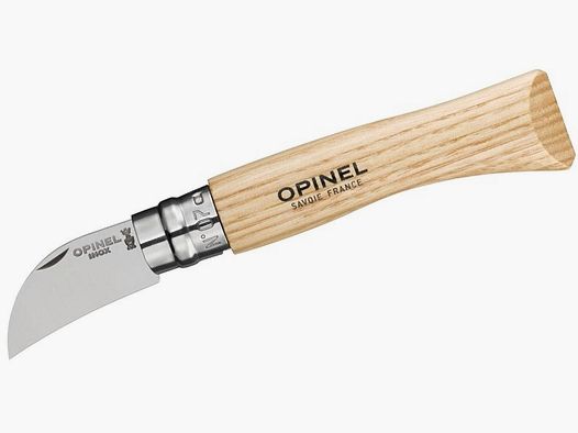 Couteau Opinel No 07, en acier inoxydable, bois de châtaignier, pour couper et peler des châtaignes et des olives, Virobloc
