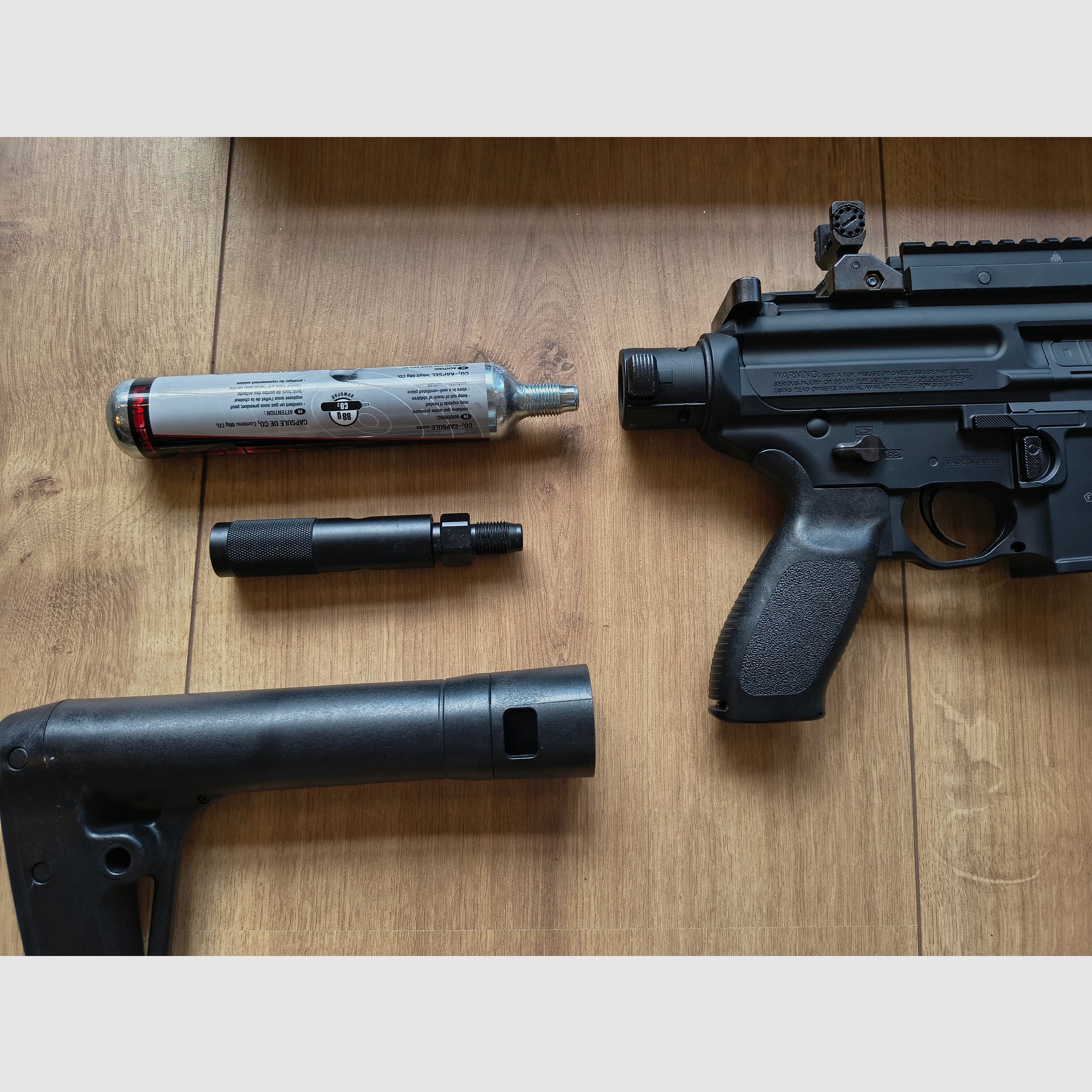 SIG SAUER MPX CO2 Gewehr 4,5mm Diabolo mit Schalldämpfer