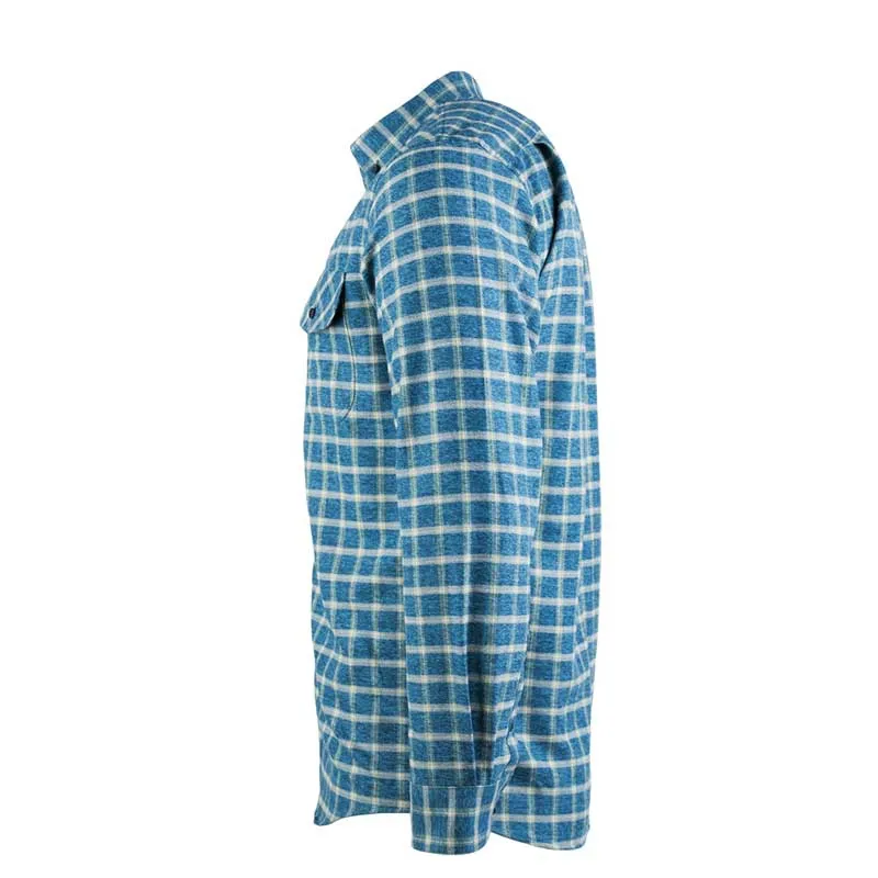 TAGART – FERN BLUE checked flannel shirt – slim fit – blue, image 2 of 6