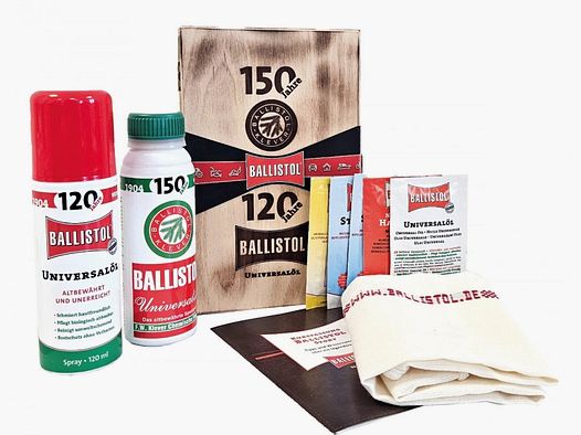Ballistol Jubiläums-Holzbox Pflegeset