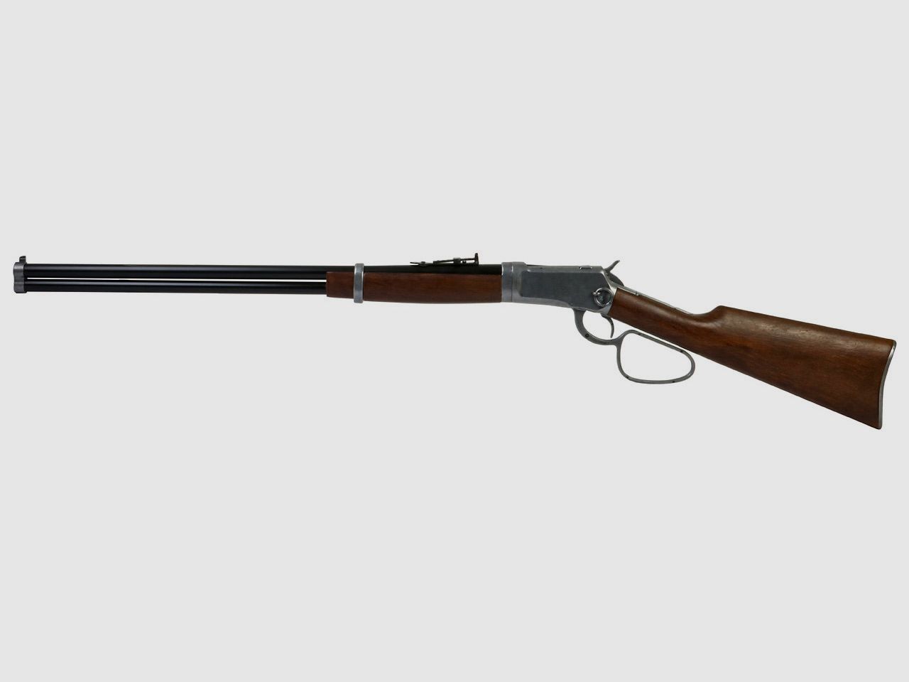 Deko Westerngewehr Kolser Winchester 92 Carbine Long Range USA 1892 realistisches Repetieren mit HĂĽlsenauswurf LĂ¤nge 108 cm altgrau
