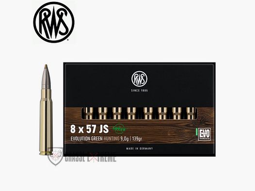 20 RWS patronen kal. 8X57 JS 139gr Evo Green