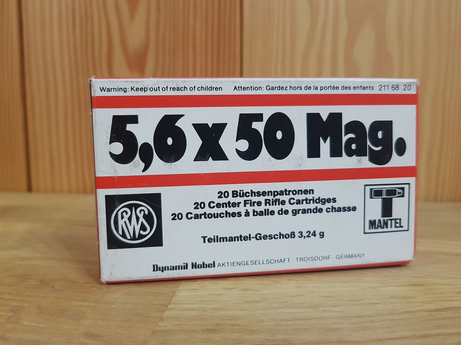 RWS MUNITION KAL. 5,6X50 MAG. TM 50 GR