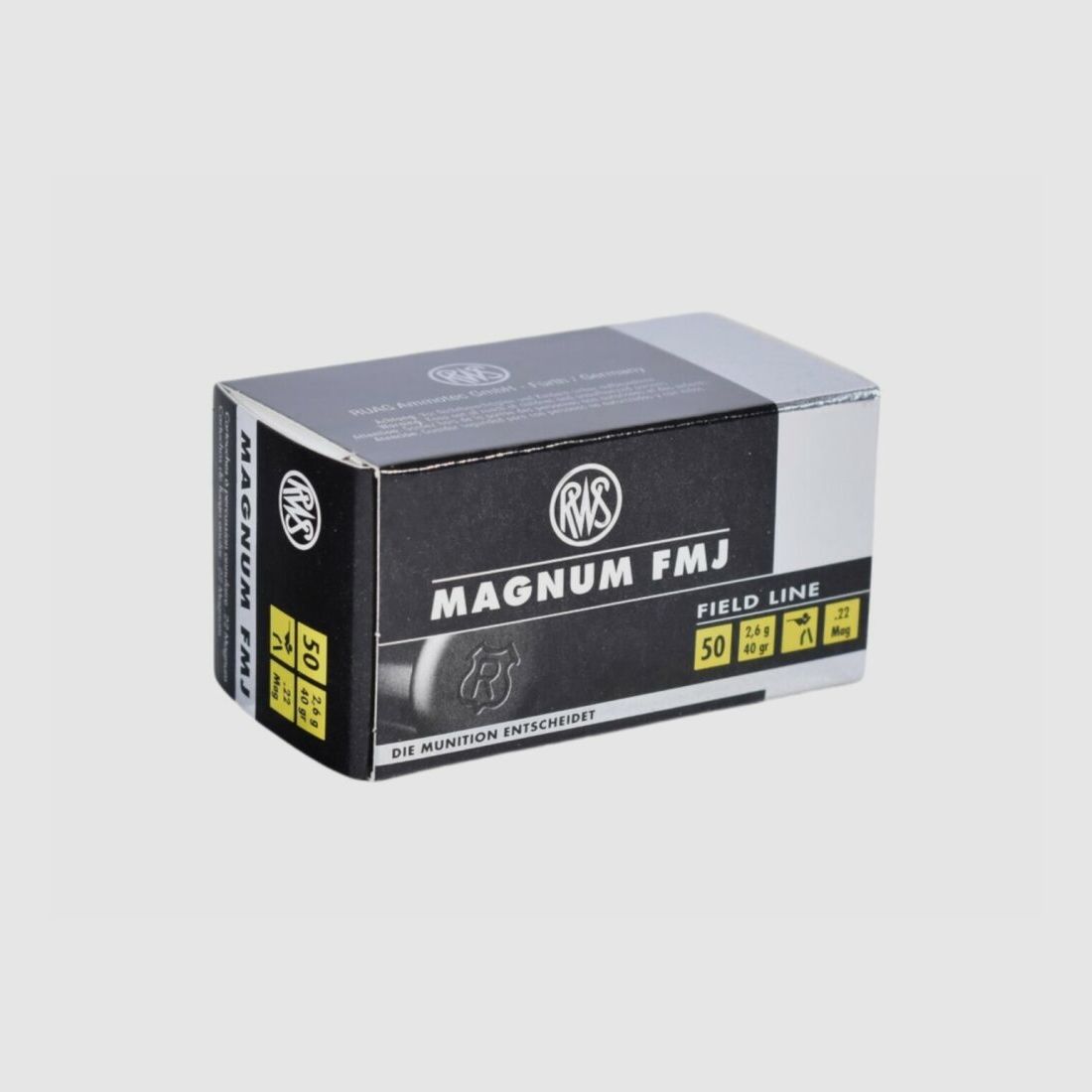 RWS .22 WinMag FMJ 40grs / 2,6g