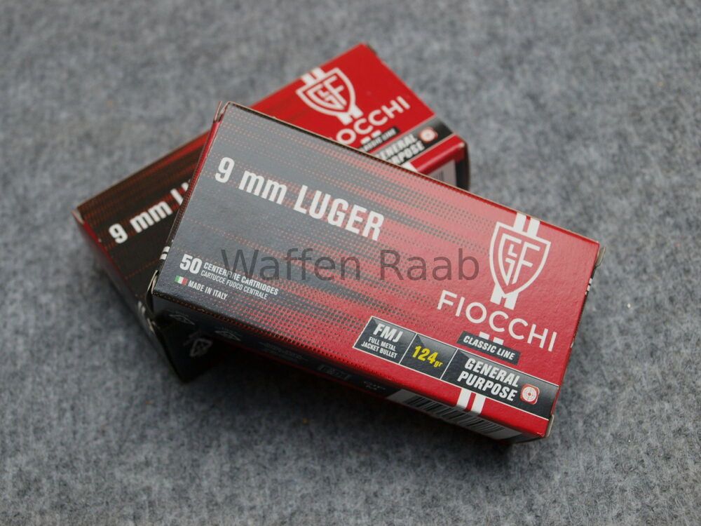 Fiocchi 9mmLuger Fiocchi 9mmLuger FMJ 124grs.