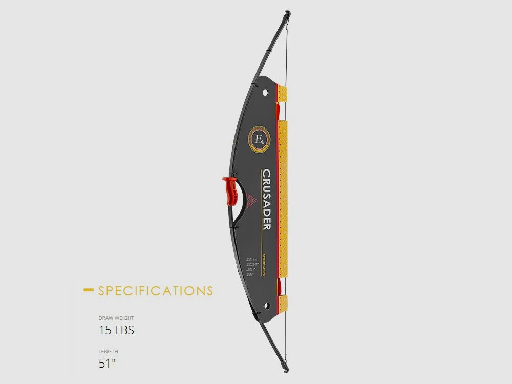 Jelly / Crusader arc recurve pour enfants – kit, 15 lbs et 51″.