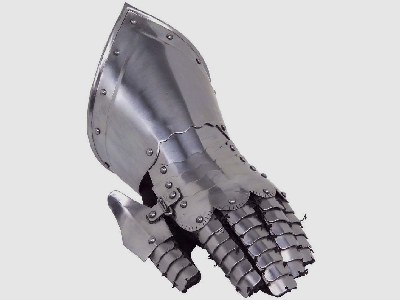 Plattenhandschuh links mit Leder-Innehandschuh