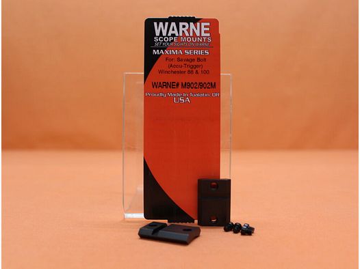 Warne Savage (Accu Trigger Series): Warne Maxima (M902/902M) Weaver profile mounting base steel blued matte 2-pc. Also suitable for Winchester 88/100 series