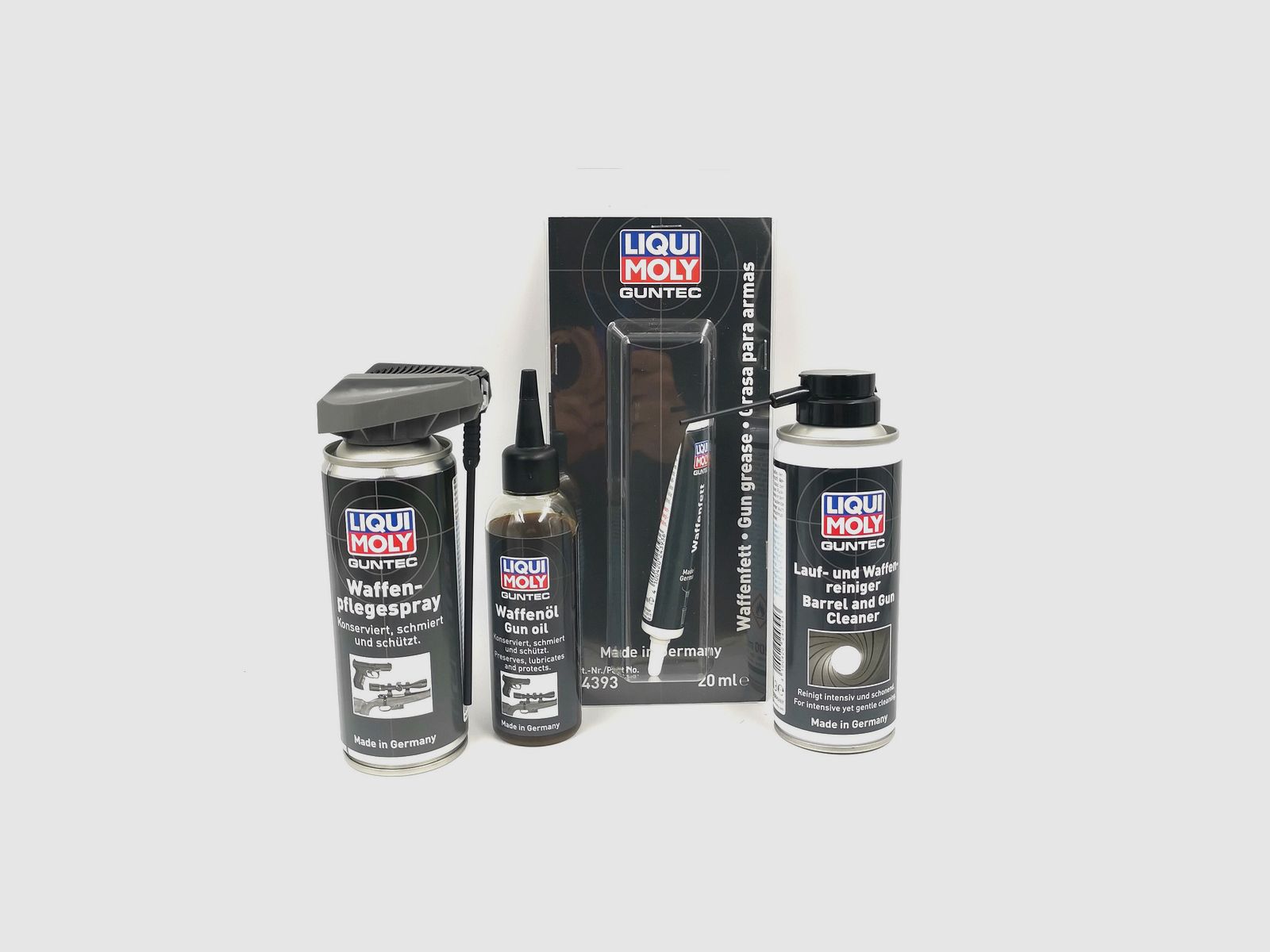 LIQUI MOLY GUNTEC SET Waffenreinigungsset und Waffenpflegeset Waffenpflege & Reiniger Fett Öl GUN
