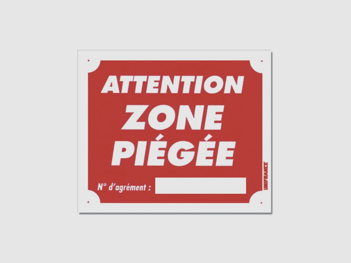 WARNTAFEL GEFÄHRLICHE ZONE ROT AKYLUX 30CM X 25CM