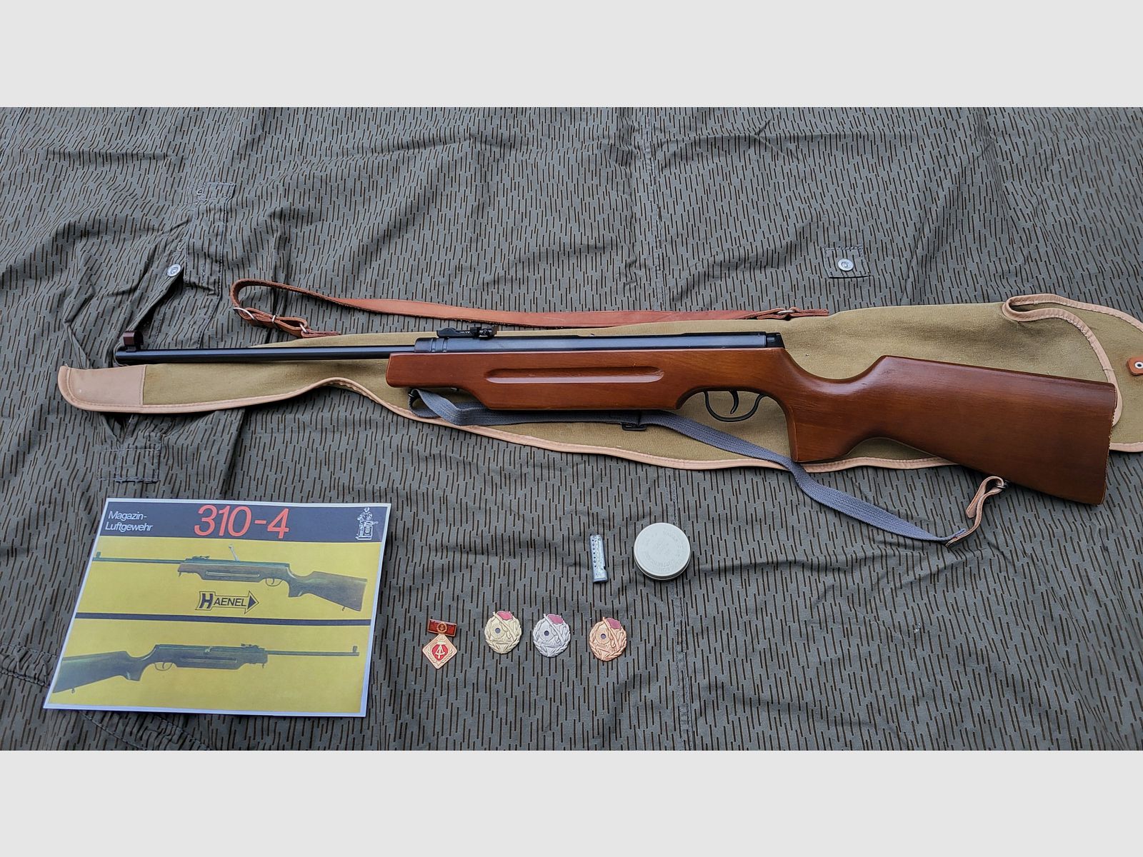 DDR Luftgewehr mit Magazin Haenel 310-4 mit Tasche
