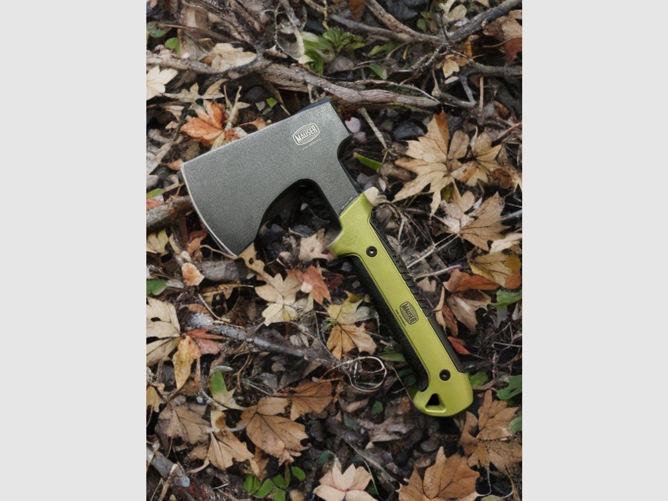 MAUSER Bijl Origineel Groen met Etui 80414840