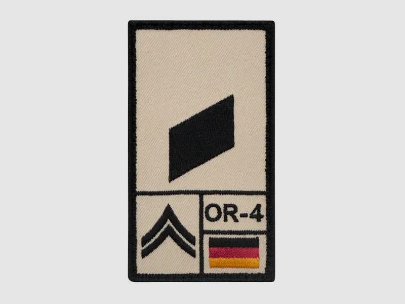Café Viereck Café Viereck Rank Patch Korporal links sand