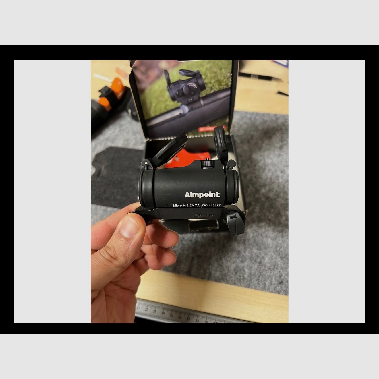 Driven hunt sight Aimpoint Micro H-2 2 MOA - red dot sight with Blaser saddle mount, image 2 of 5