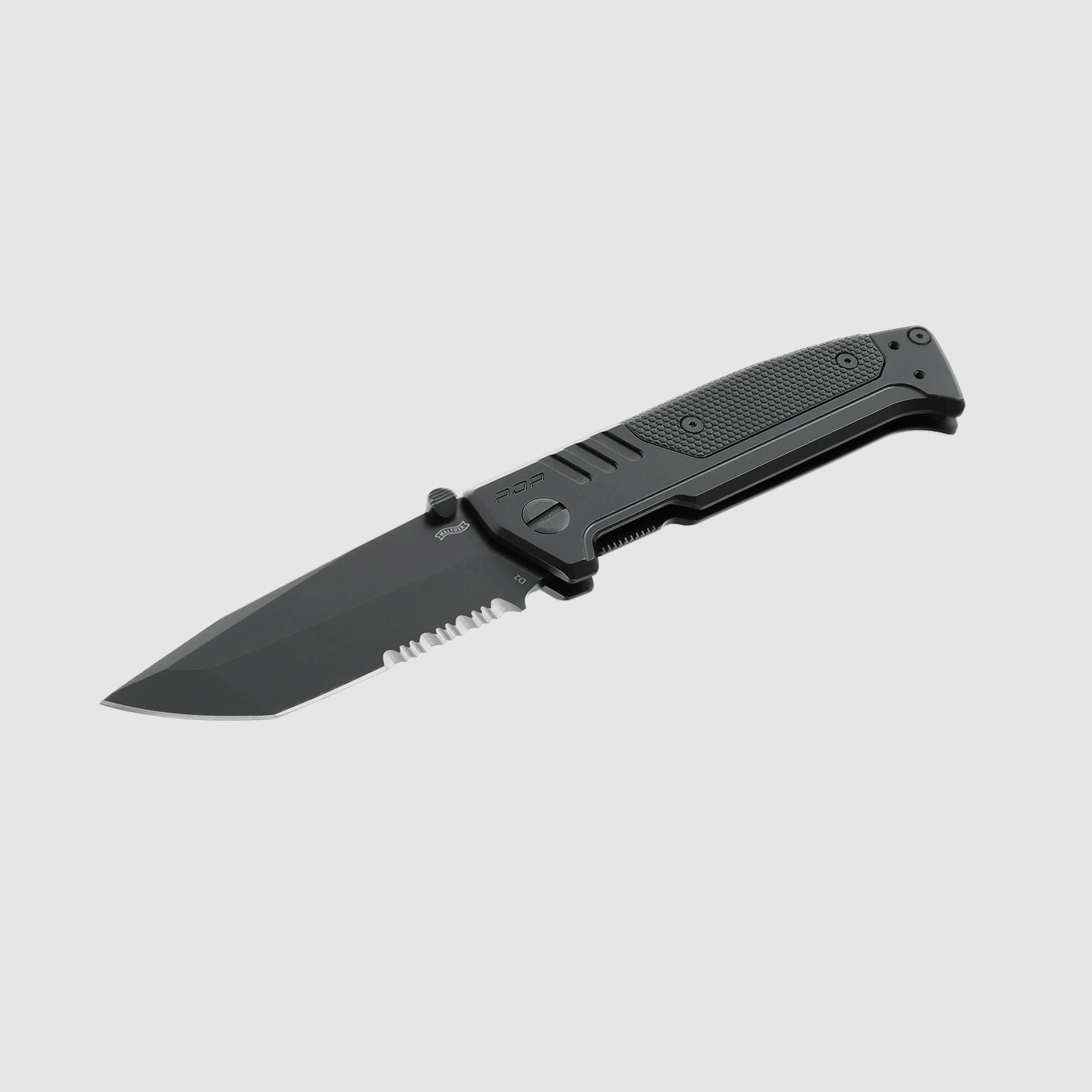 MESSER – WALTHER/UMAREX – PDP STAHLRAHMEN TANTO FALTMESSER MIT ZAHNUNG, schwarz, Bild 2 von 4