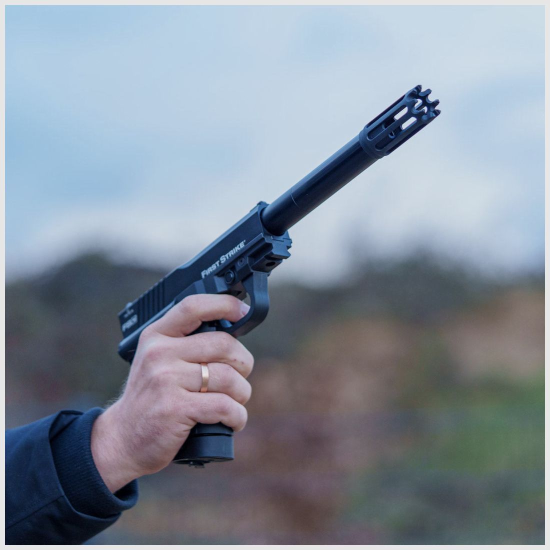 TUNING BARREL FSC PISTOL | STEEL + MUZZLE BRAKE | BLACK | 22x1,5mm | FSC Pistol | Valken Milsig M17 | HDX68 | DIAMETER.684