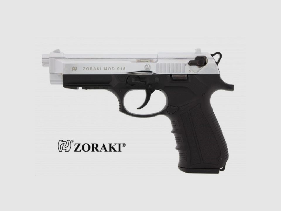 Buchner Zoraki 918 chrome 9mm PAK gas & signal weapons