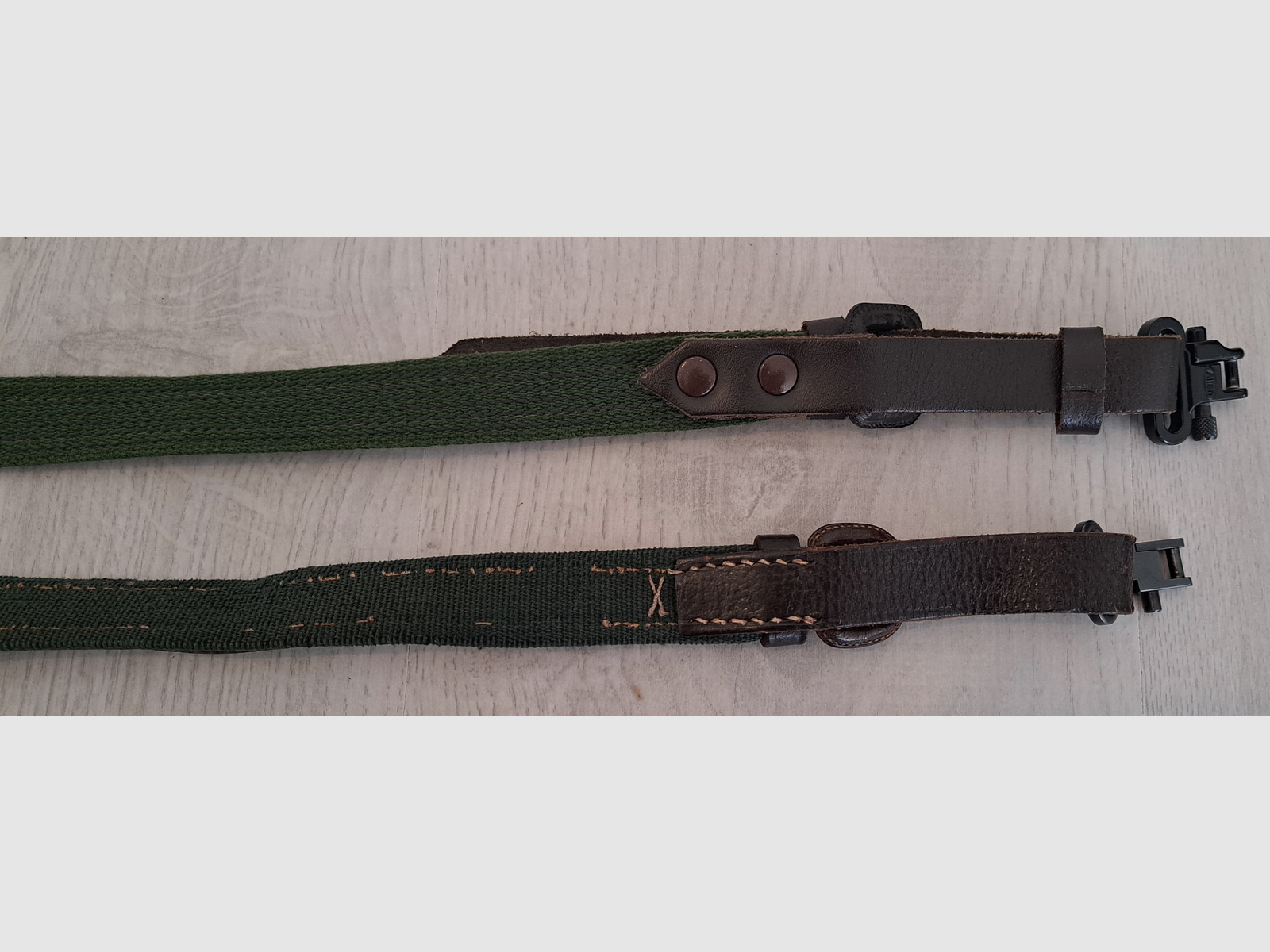 2x Gewehrriemen Echtes Leder Breite 3cm