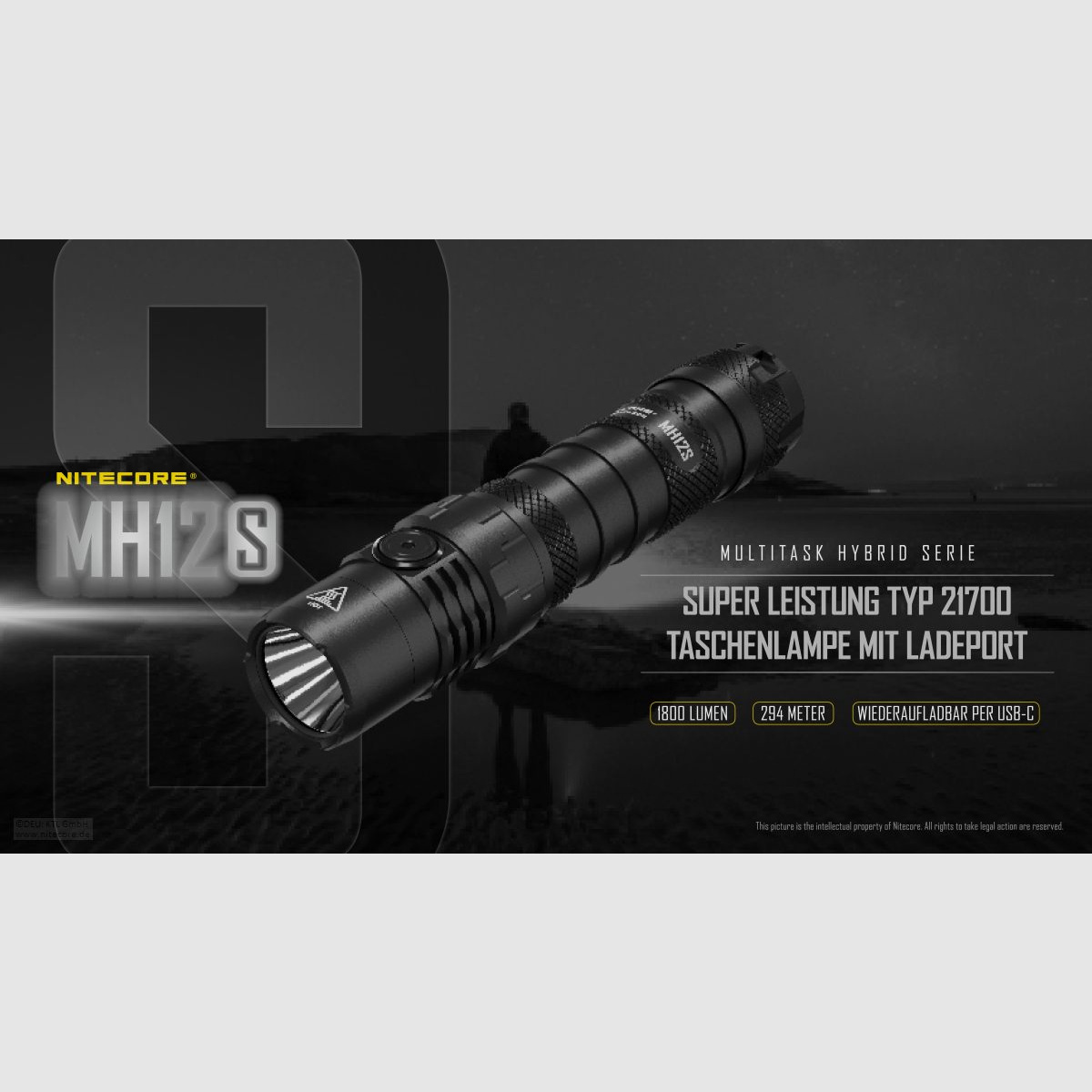 Nitecore MH12S Taschenlampe 1800 Lumen